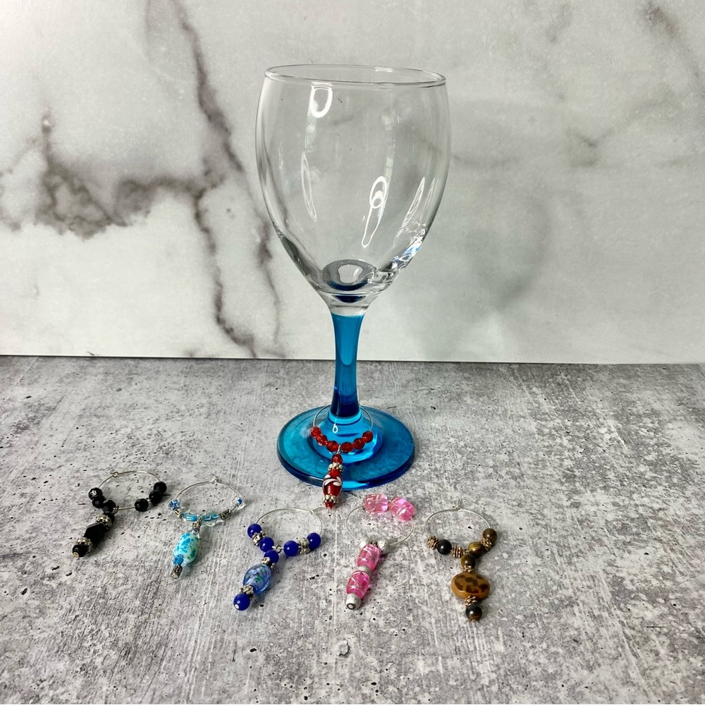 Handmade Wine Glass Marker Charms Set of 6